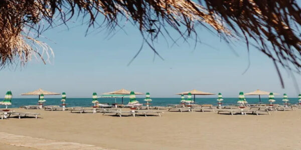 beach view with beach chairs