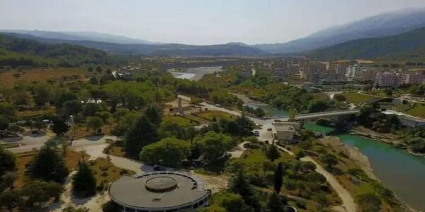 Permet city areal view