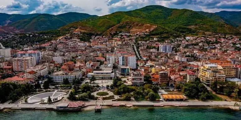 Pogradec areal view